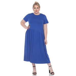 Plus Size Short Sleeves Maxi Dress